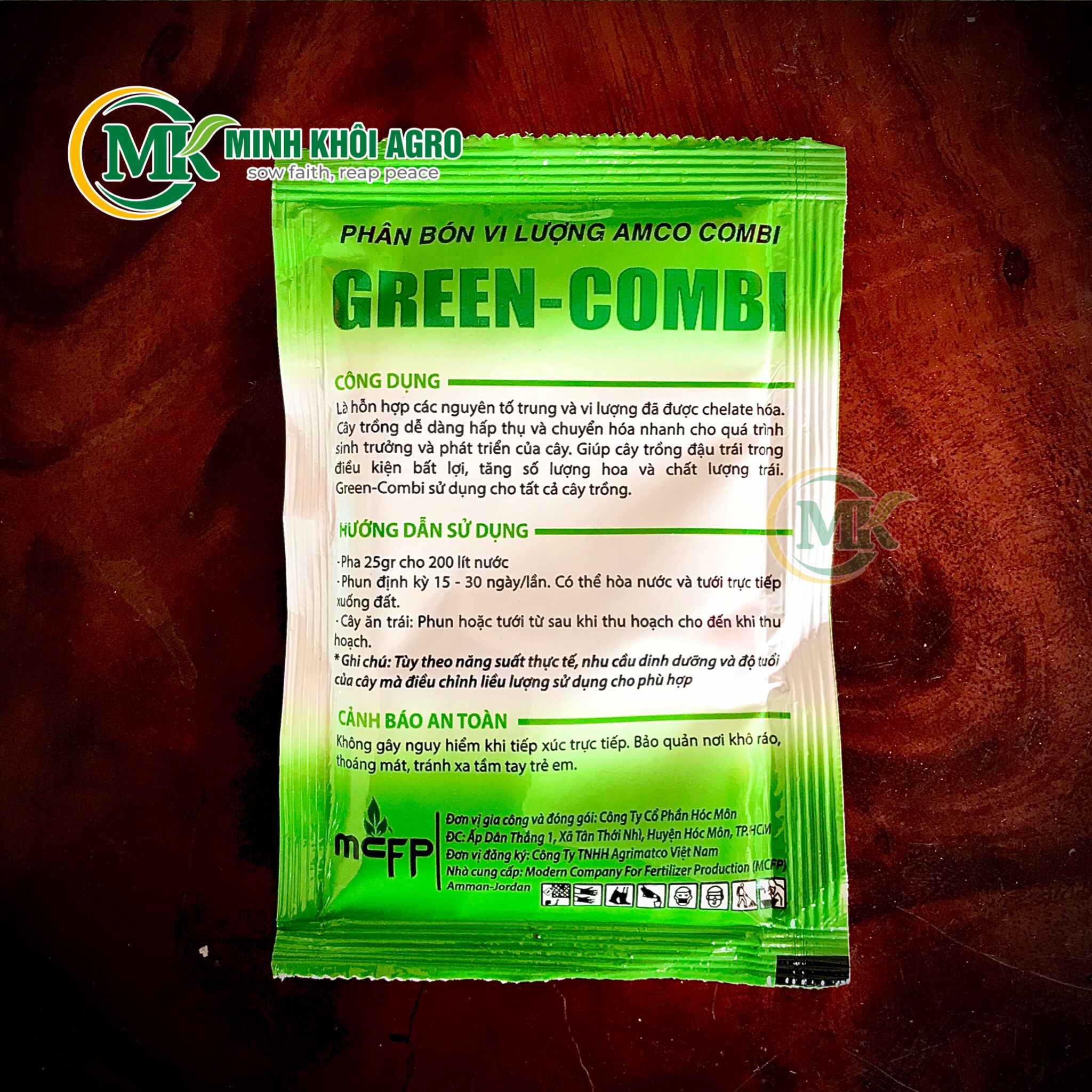 Phân bón vi lượng Green Combi (Gói 25g) - Nhập khẩu từ Jordan